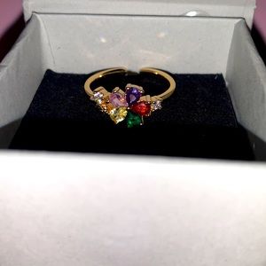 Amazon jewelry Itcoery Gold ring flower pendant multi color